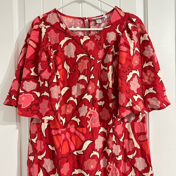 Euc Rhode x Target Zinnia Floral Tropical Prints Bell Sleeve Midi Dress - Picture 6 of 12